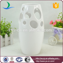 YSv0008-02 vaso de flor de cerâmica branca para decoração
